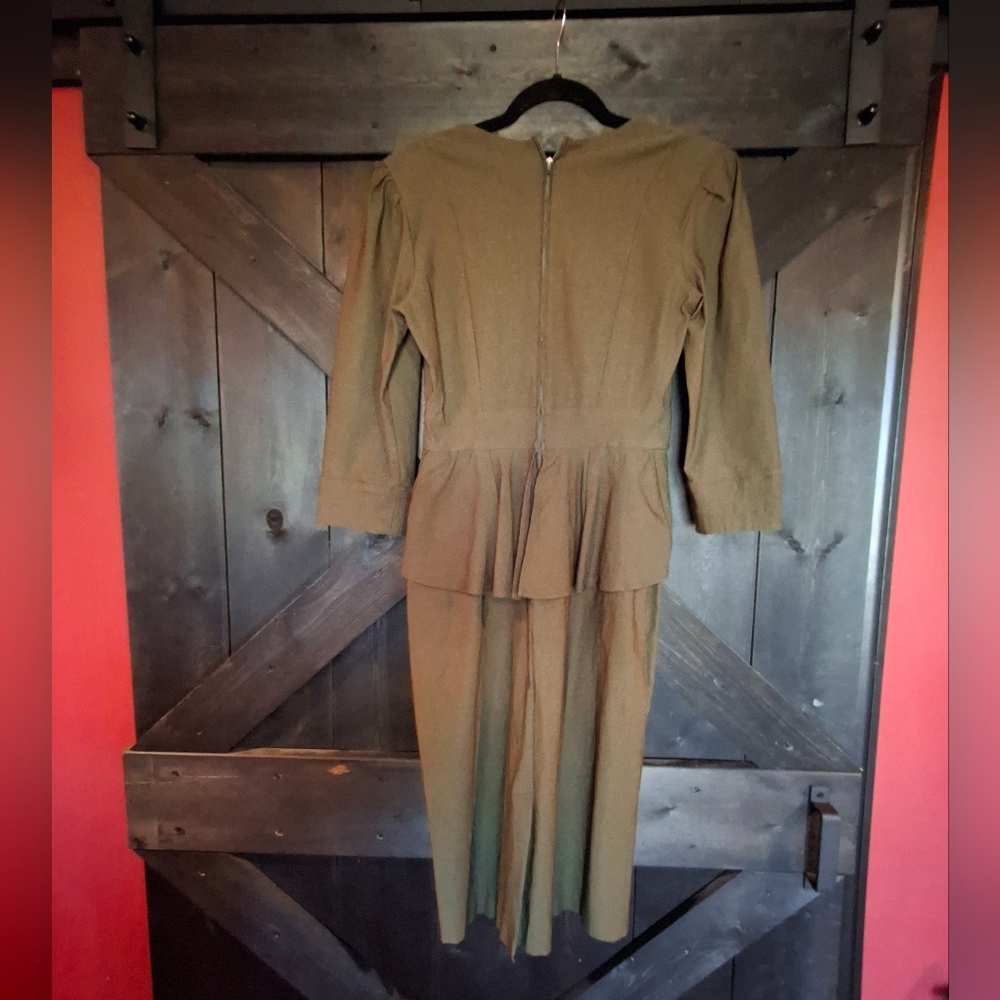 Stop Staring Alicia Estrada Olive Green Cadet Dress XL - Picture 5 of 6